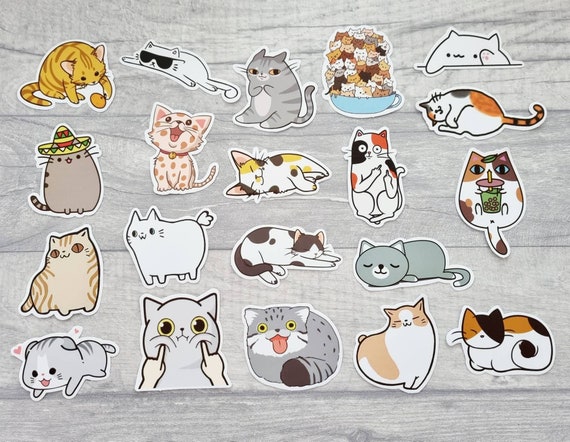 PIKAPIKA 50 Stück Pusheen Katze Sticker Kawaii Cute Katzen Sticker Aufkleber  Pack für niedliche Cartoon Aufkleber für Auto Laptop Skateboard Fahrrad  Moped Motorrad, Geeignet für Erwachsene Kinder : : Küche, Haushalt  