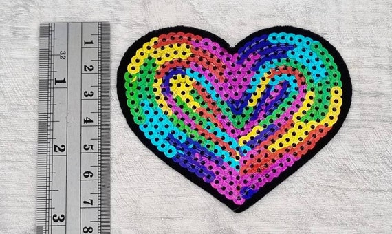 Heart Hand Love Sew On Iron On Patch Embroidered Badge Fabric Applique  Patches