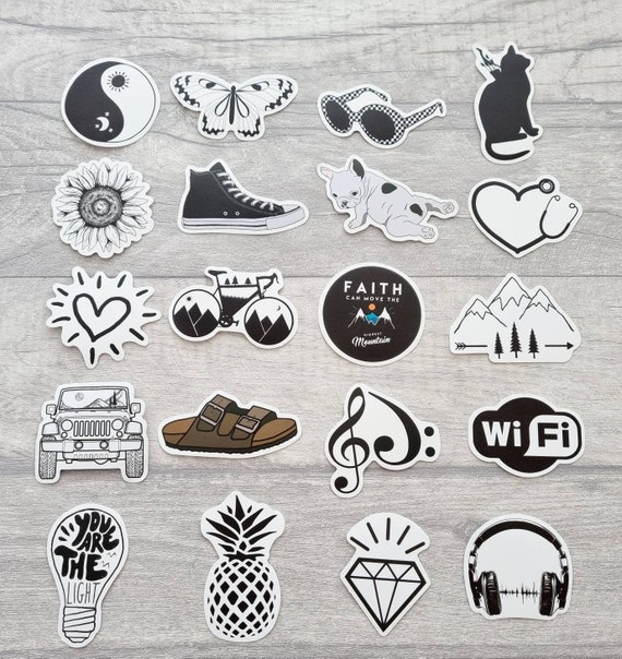 Black and White VSCO Stickers Printable