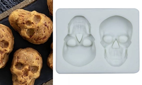 Skull Silicone Mould, Resin Skeleton Head Mold, Chocolate/icing Halloween  Skulls Cake Decoration, Food Safe 