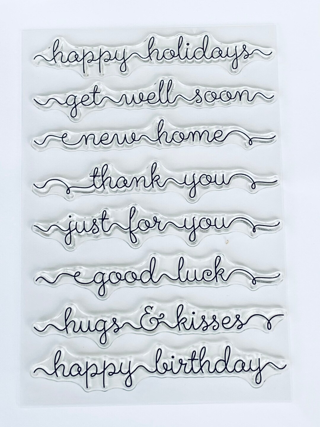 Ready Made Rubber Stamp - Transparent English Letters Silicone Stamps