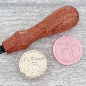 Sello de cera de metal para niña, sellos de invitación para baby shower, suministros para manualidades, sellado de sobres