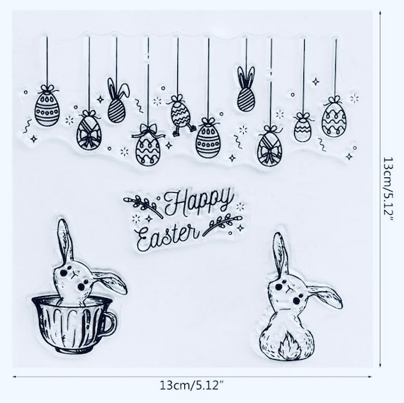 Easter Eggs/bunny Clear Stamps/card Making Transparent Stamping