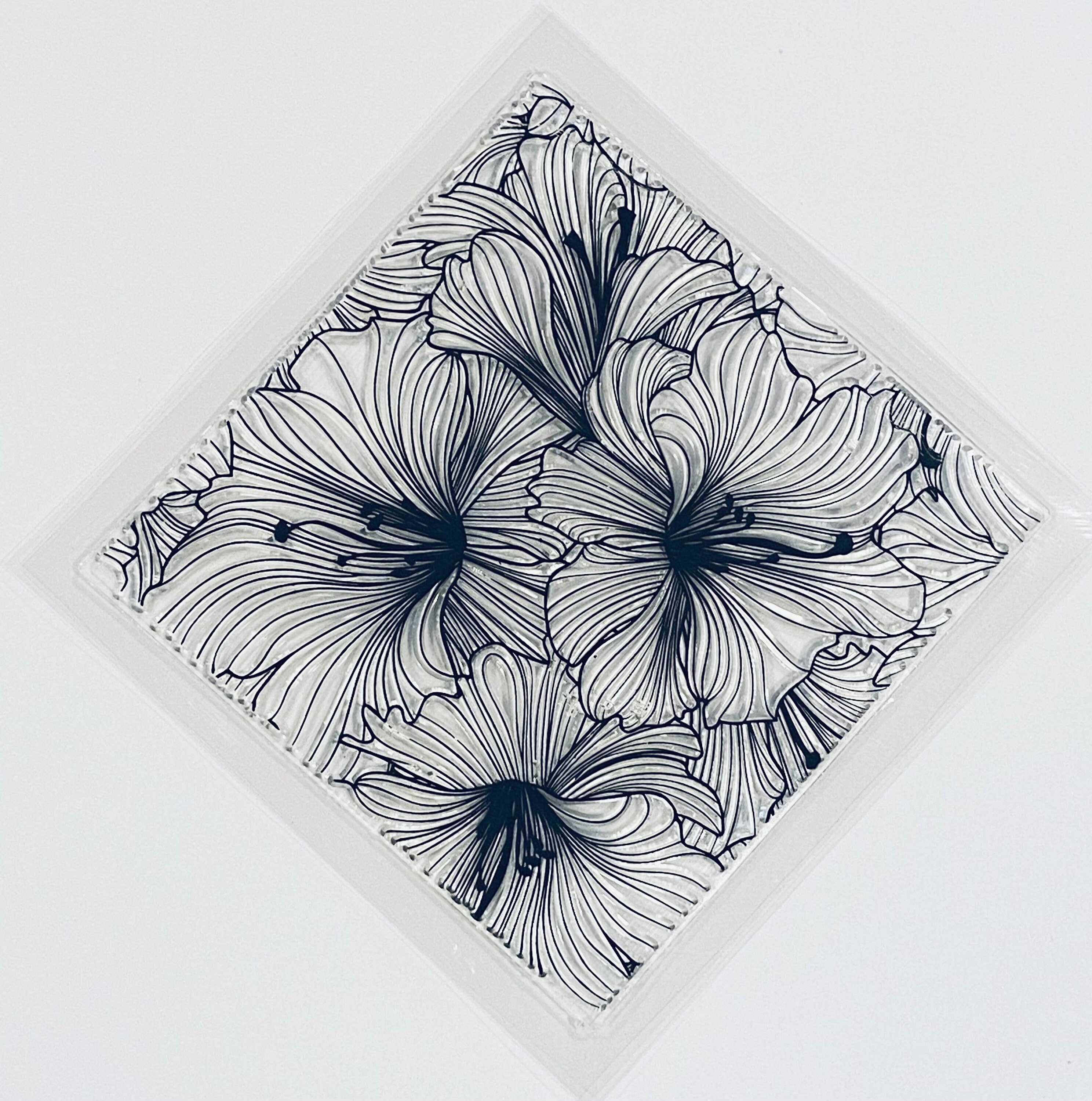 Flower Background Clear Stamp-large Transparent Silicone - Etsy UK