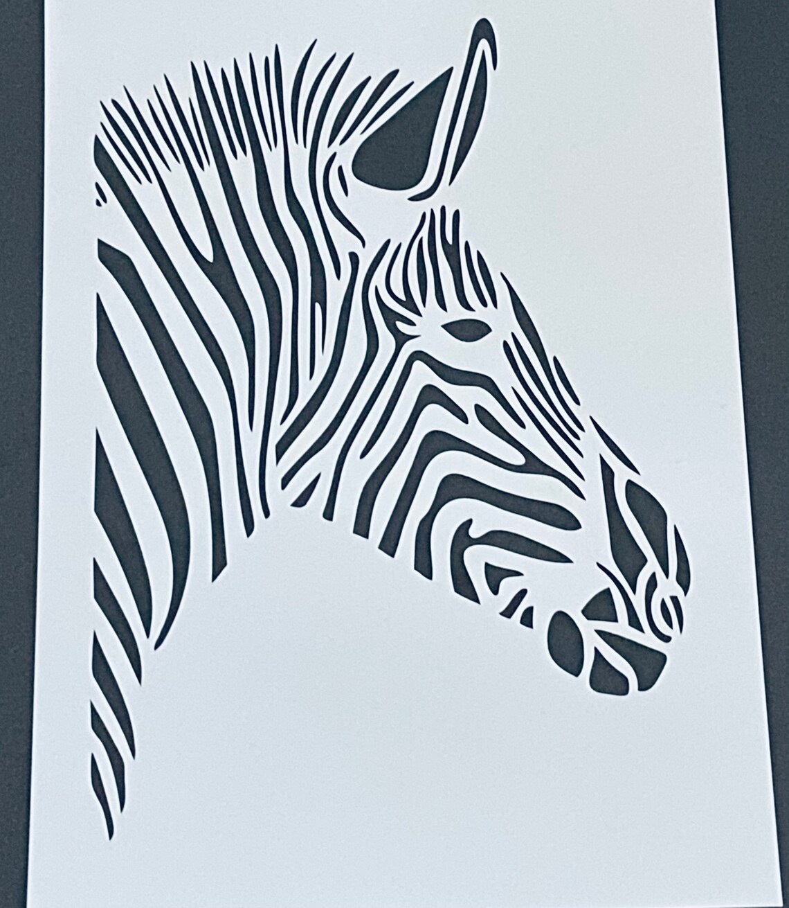 Zebra Stencil A4african Animal Stencil/layering Background Etsy