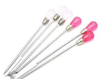 3 small Stainless steel resin stirring tools-Spoon/scoop/spatula-glitter/mica powder-Nail Art-mixer/pointed mixing tool