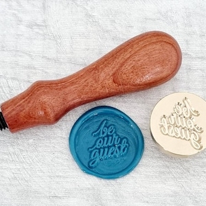 Be Our Guest wax seal stamp, craft Supplies, wedding invitations, party invite envelope sealing, craft supplies