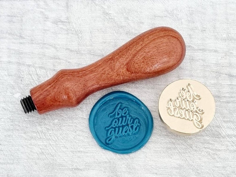 Be Our Guest wax seal stamp, craft Supplies, wedding invitations, party invite envelope sealing, craft supplies zdjęcie 1