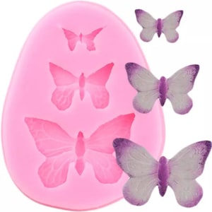 6 pcs Butterfly Silicone Molds, BOSOIRSOU Non-stick Baking Mould Fondant  Mold for Cupcake Cake Decoration Gummy Chocolate Candy Polymer Clay Making  