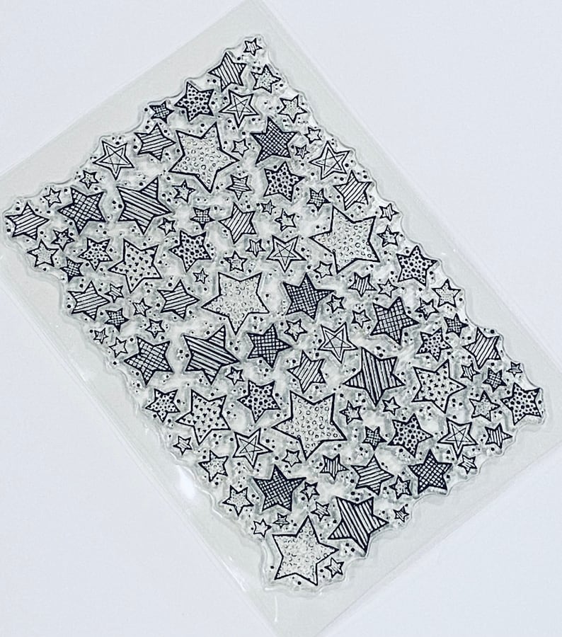 Stars Clear Silicone Stamp-Card Making transparent star stamps-LayeringBackgroundStarlightMultimedia scrapbookingplanner