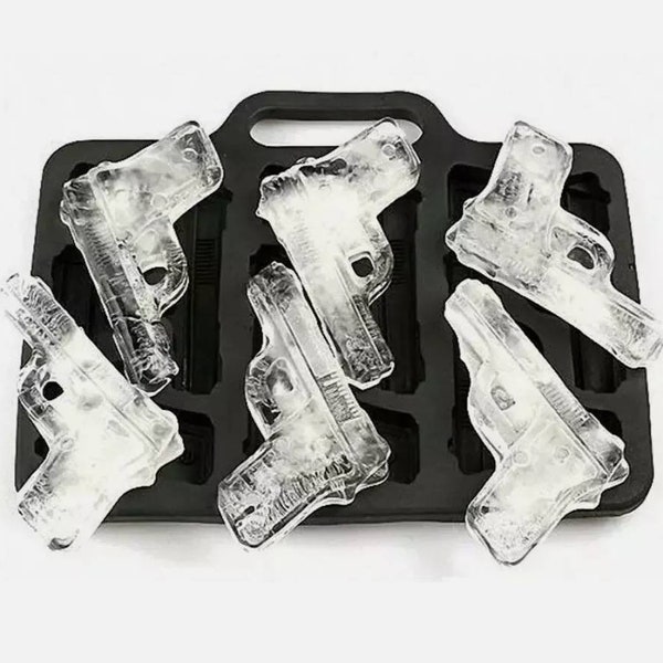 Gun ice cube mould/tray-Pistol silicon mold-Soap/wax melt handgun-Resin/Chocolate cake decoration