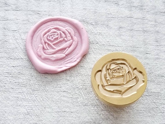 Rose Wax Seal Stamp Head, Flower Metal Sealing Stamps, Craft