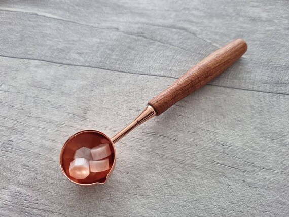 Wax Sealing Melting Spoon Retro Wooden Handle Spoon for Wax Seal Stamp Craft