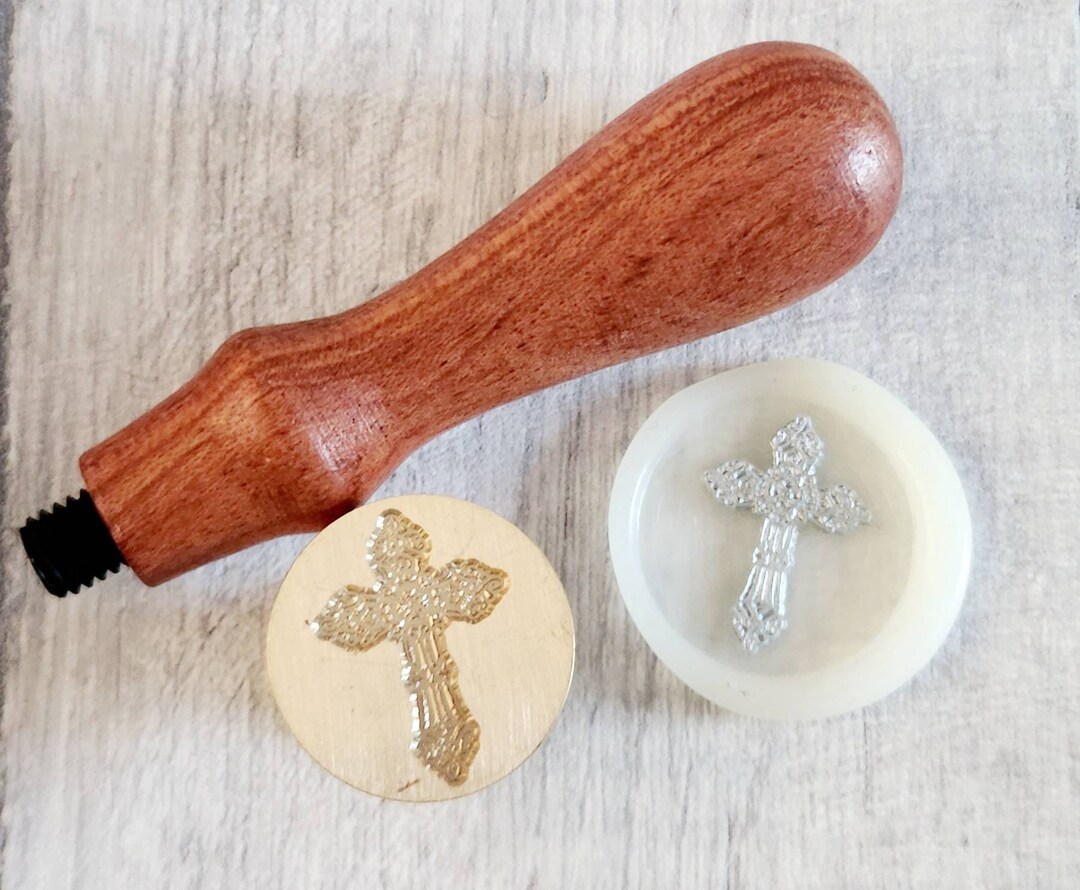 Cross Wax Seal Stamp Religious Sealing Wax Stamp Wedding Etsy