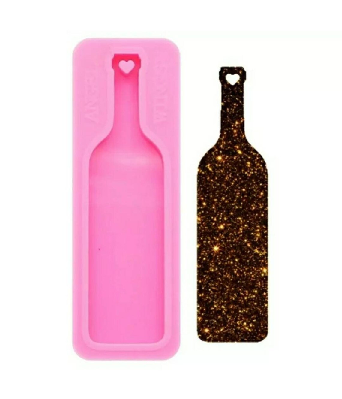 Wine Bottle Pendant Silicone Mould Resin Etsy