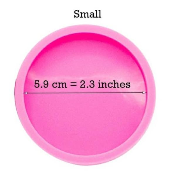 Small round Coaster Silicone Mould-Shiny/glossy, mini circle, epoxy resin mold-5.9cm diameter