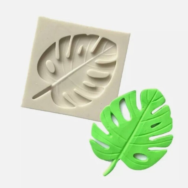 Monstera Leaf Mould-Epoxy Resin Silicone Mold-Turtle leaf icing/chocolate-cake/cupcake topper decoration