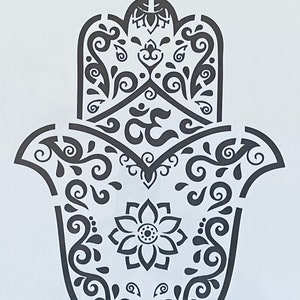 A4 Hamsa Hand Stencil/layering Background Reusable Template/mandala ...