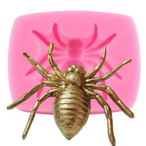 Spider silicone mould, resin mold, food safe Cake decoration, Halloween trick or treat cupcake topper image 1