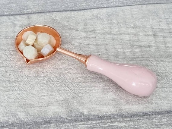 Pink Wax Melting Furnace Stove and Rose Gold Spoon Set, Sealing Wax Beads  Melter, Wax Seal Stamp Tools, Craft Supplies 