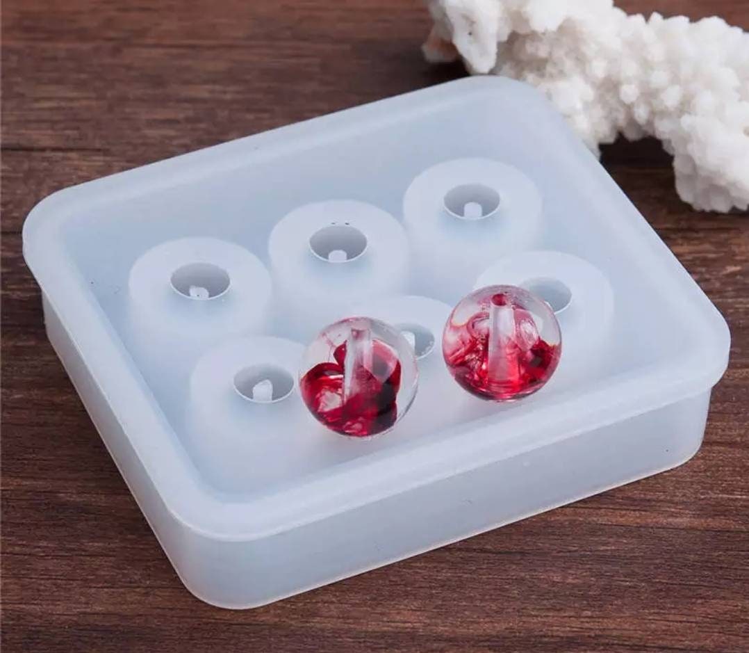 Mini Ball/Square Resin Molds, Ball/Square Bead Mold with Hole – WeNana