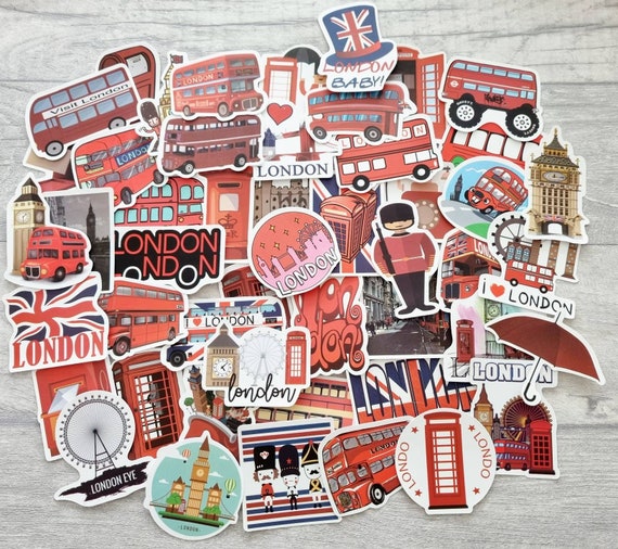 London Stickers 25/50 Vinyl Decals Waterproof Sticker Etsy UK