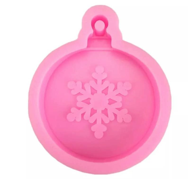 Large Christmas Silicone Mould Snowflake Mould, Bauble Mold Festive