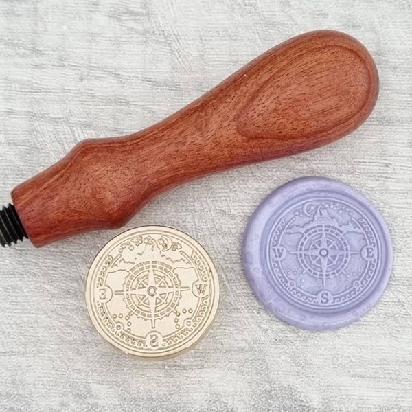 Compass wax seal stamp, wedding invitation seals, party invites, wax beads sealing stamper, craft supplies