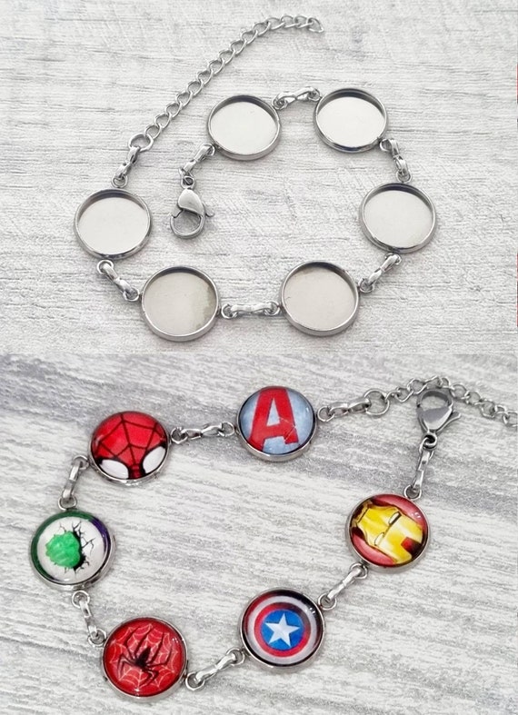 2 Charm Bracelet Blanks 12mm Cabochon Bracelets DIY Jewellery