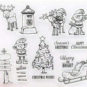 Cartoon Elf Christmas Clear Stamps: DIY Card Making