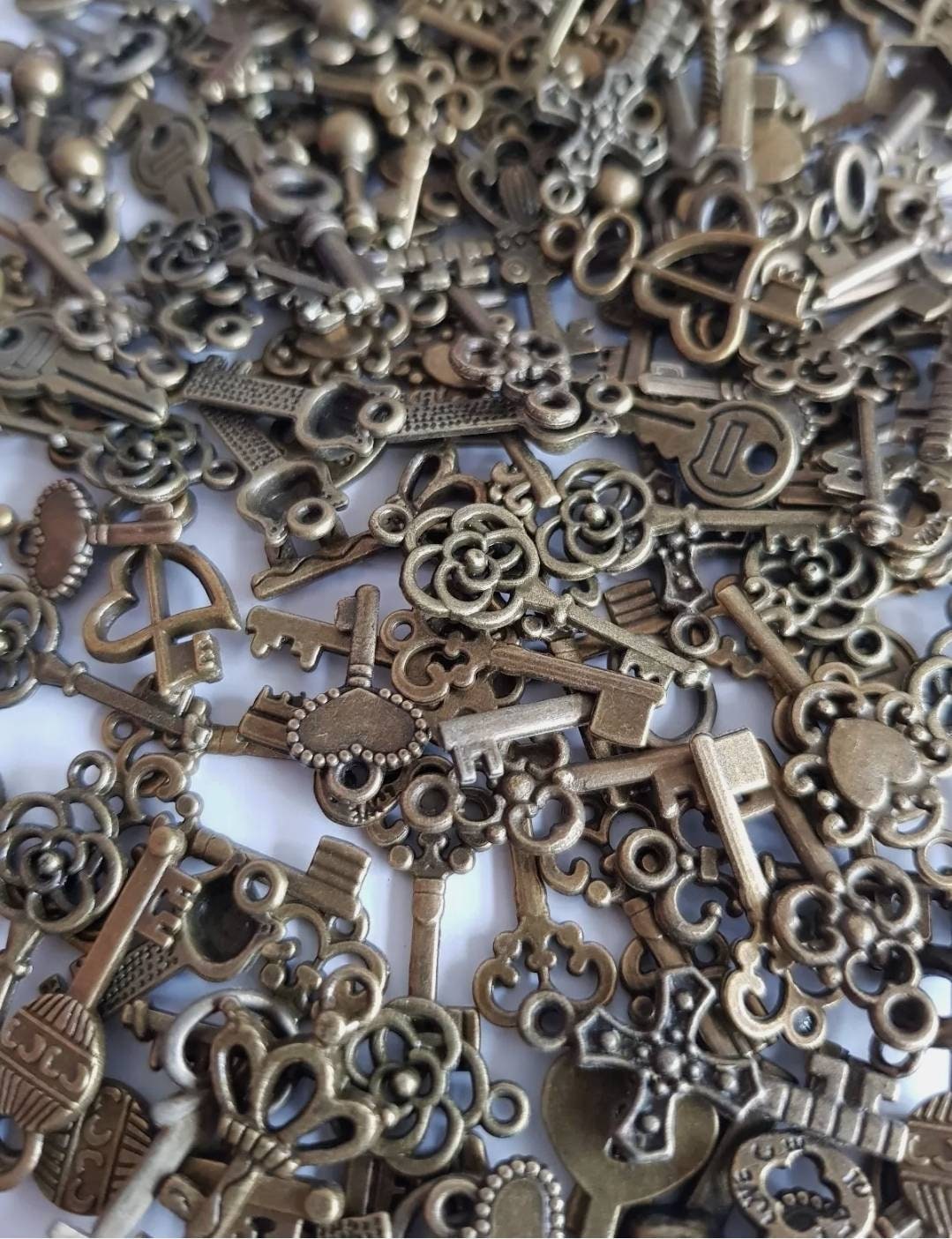 fødselsdag Association Ledig 20 Metal Keys-mini/small Antique Bronze Craft Key-steampunk - Etsy