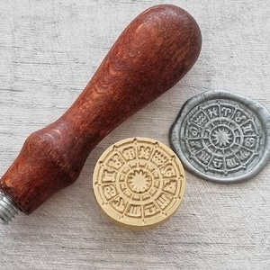 Sello de cera con el signo del zodíaco, sellos para sellar, invitaciones de boda, suministros para manualidades, papelería/sobres