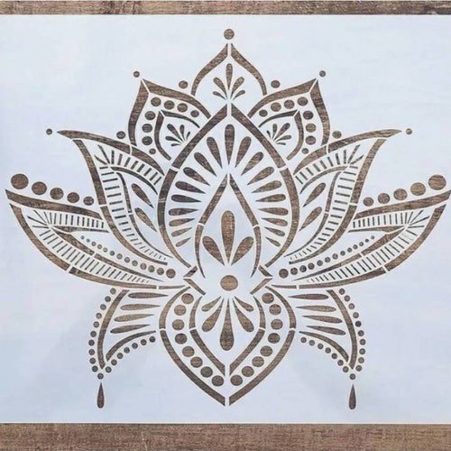 Avignon Mandala Wall Stencil Large New Zealand Avignon Mandala Wall Stencil, Avignon Ceiling Medallion Stencil