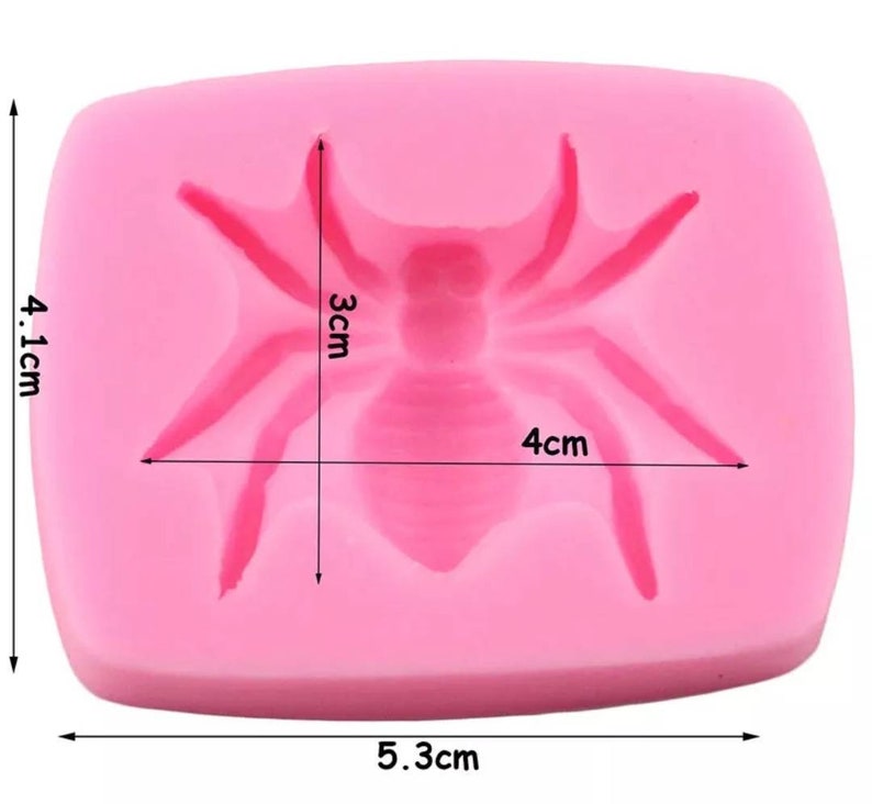 Spider silicone mould, resin mold, food safe Cake decoration, Halloween trick or treat cupcake topper image 2