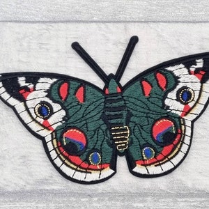 Big butterfly embroidered patch, large sew on patches, iron on embroidery applique, craft supplies