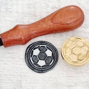 Football wax seal stamp, Soccer ball wax beads sealing stamper, party invitation, card seals, wedding invites, craft supplies