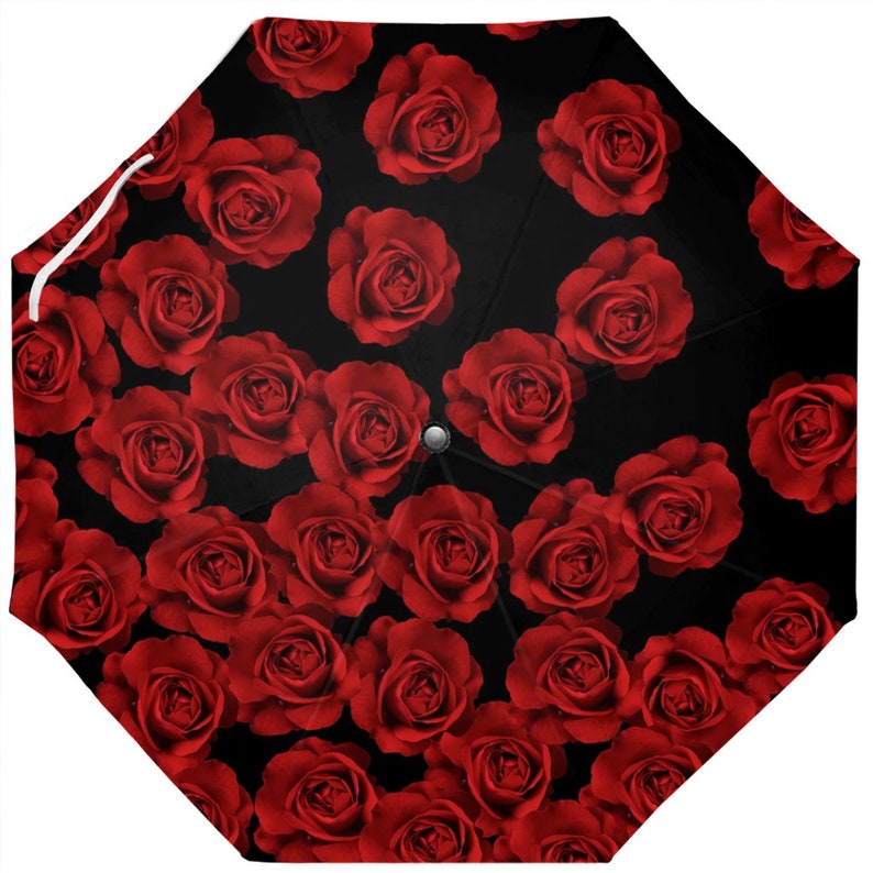 Cascade Of Red Roses Umbrella