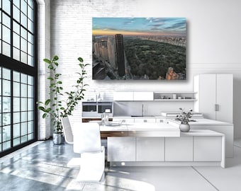 Central Park Sunset Canvas Print: NYC Skyline Photography, Urban Landscape