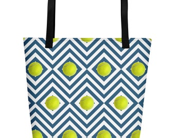 Tennis Tote Bag - Tennis Theme - Tennis Bag - Tennis - Tennis Gift - Tennis Lover