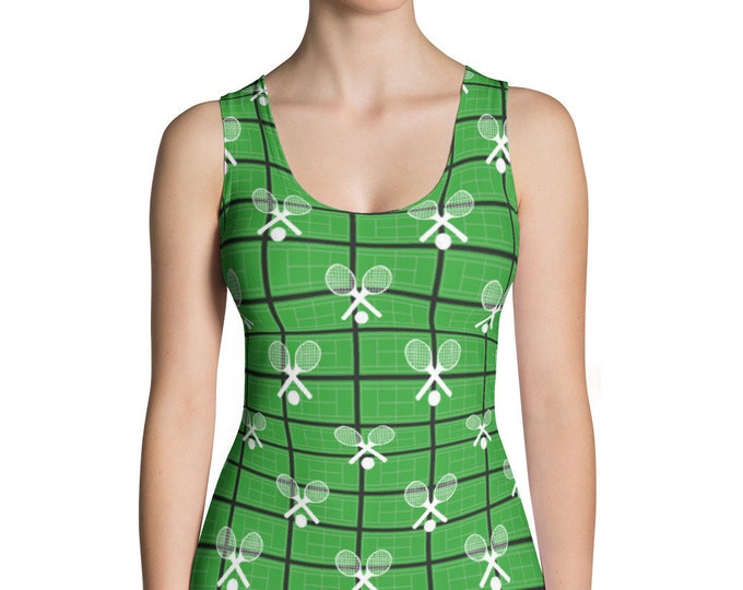Sublimation Cut & Sew Tank Top - Tennis Shirt - Tennis Tank Top - Tennis Court Shirt - Tennis Theme Shirt - Tennis Theme - Tennis Apparel -