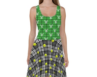 Tennis Skater Dress: Sleeveless, Elastic Waist