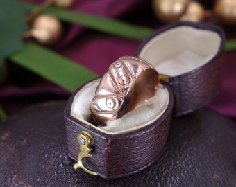 Antiker Viktorianischer C. 1899 Rosegold Ehering Größe 7 1/4