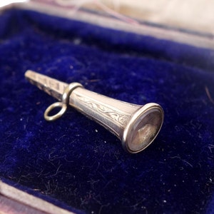 Antique Victorian Gold Cased Foiled Back Crystal Watch Key Fob Pendant