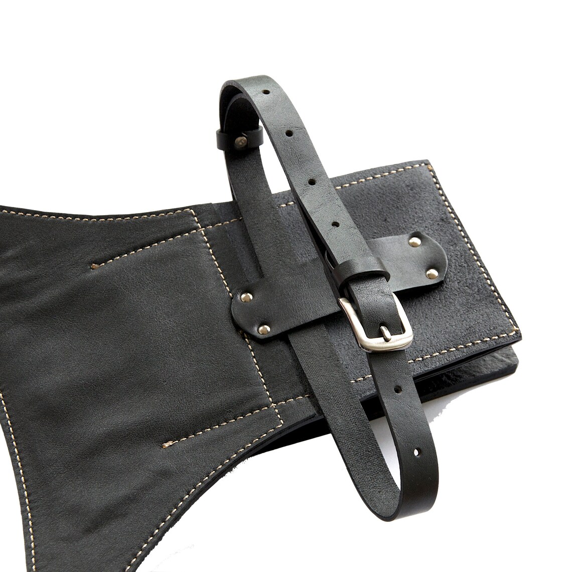 Leather hip bag Leg bag Leather belt bag Leg strap Utility Etsy