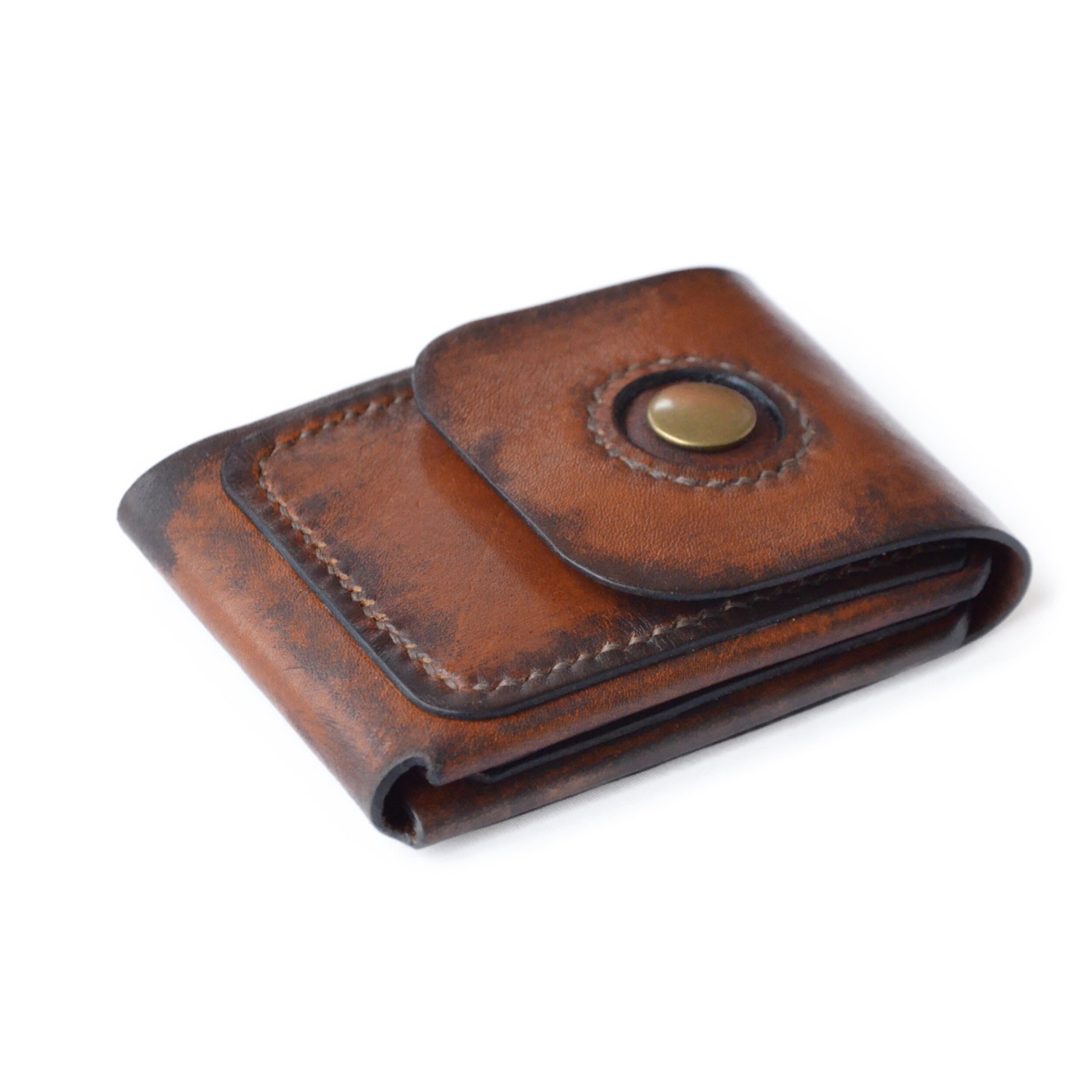 Leather slim wallet for men Personalised leather wallet for Etsy