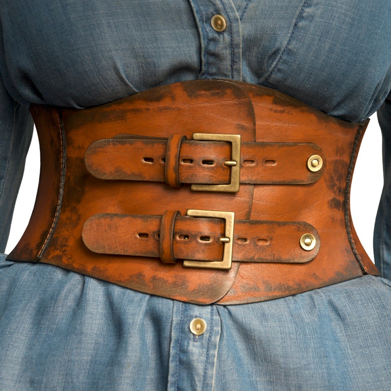 Leather corset belt Waist cincher Waist belt for woman Etsy