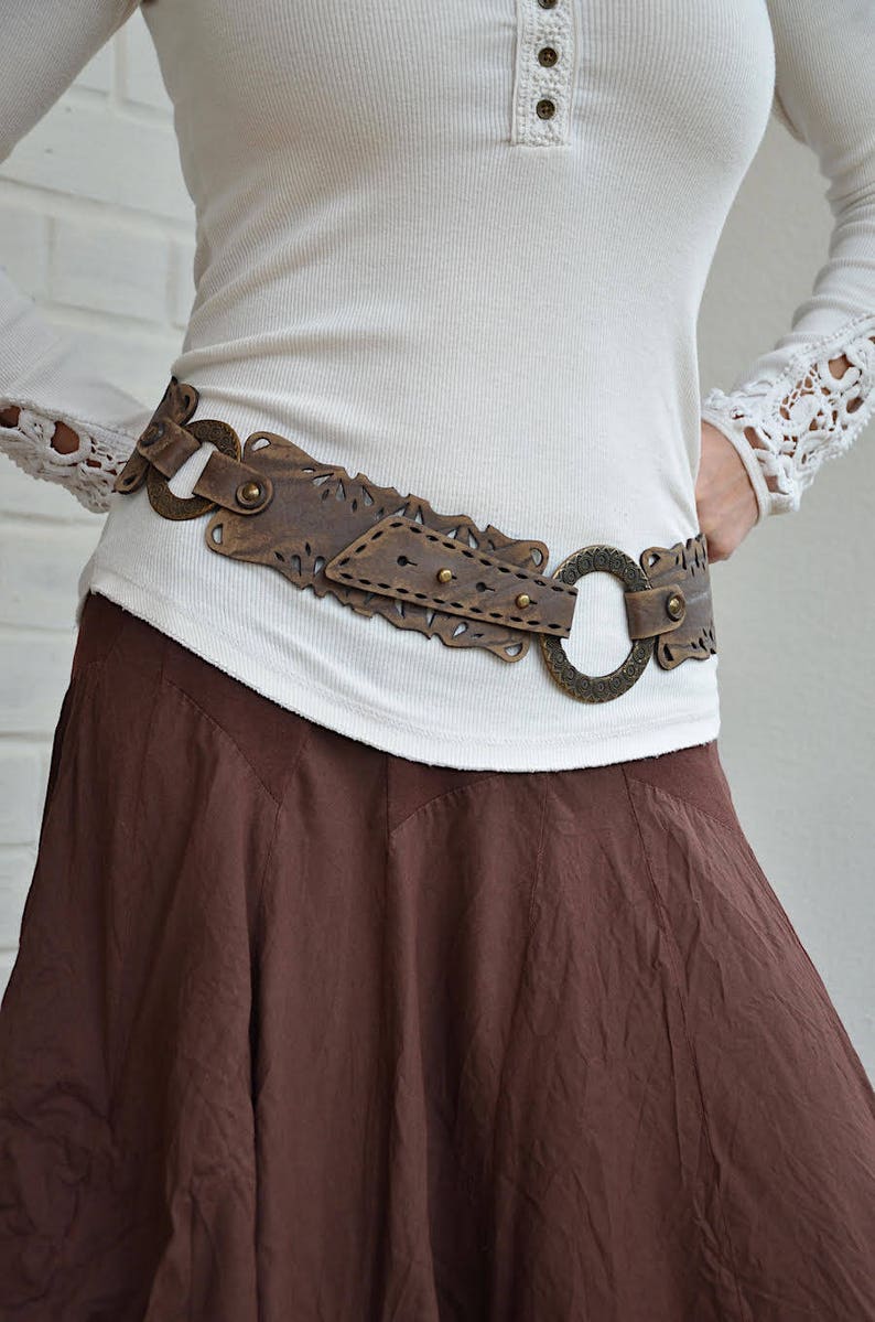 Wide leather belt Womens belt Brown leather belt for women Etsy