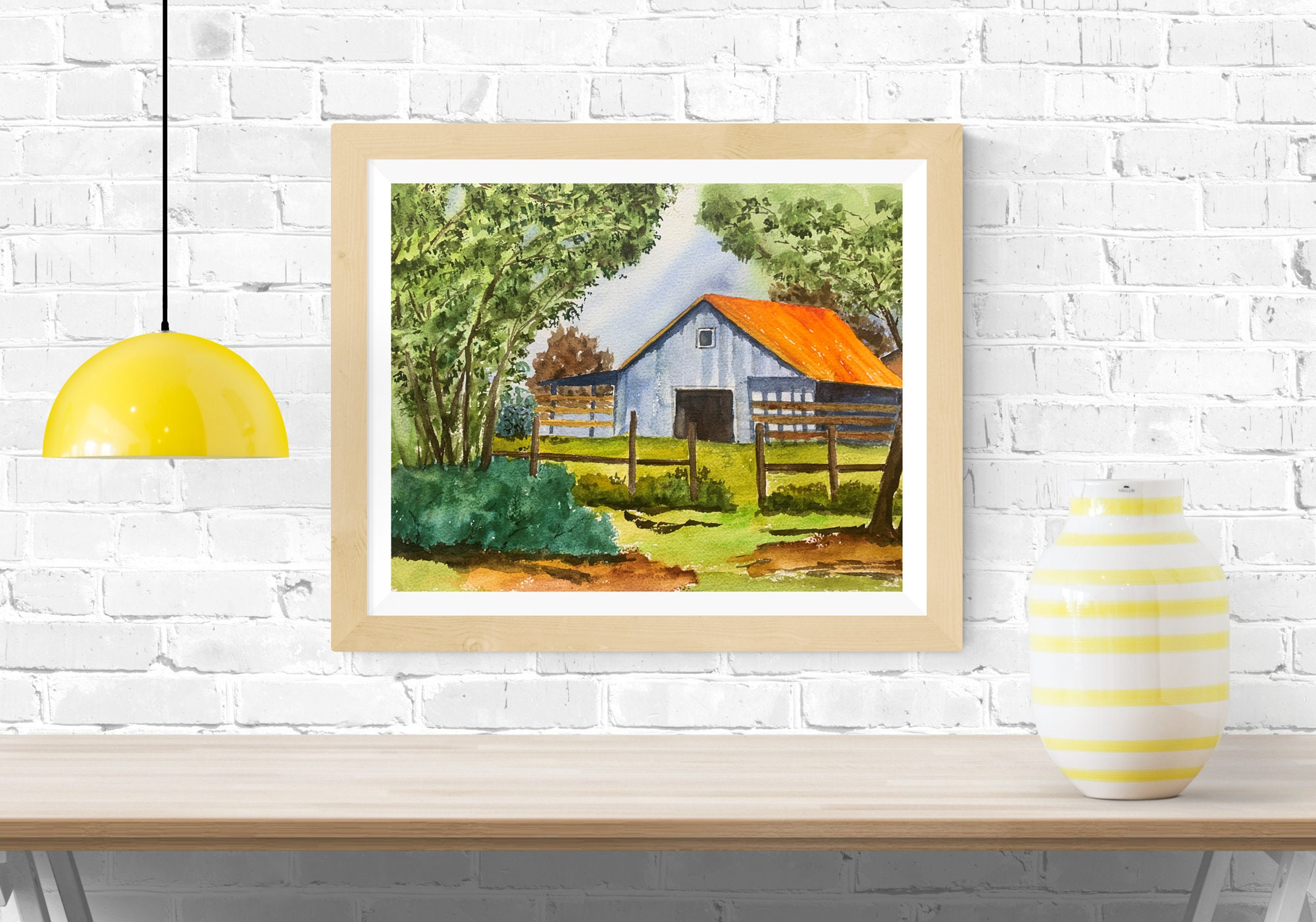 Sommer Scheune Aquarell Kunst, Bauernhaus Aquarell Dekor, Scheune Malerei -  Etsy Österreich, image size:2000x1401