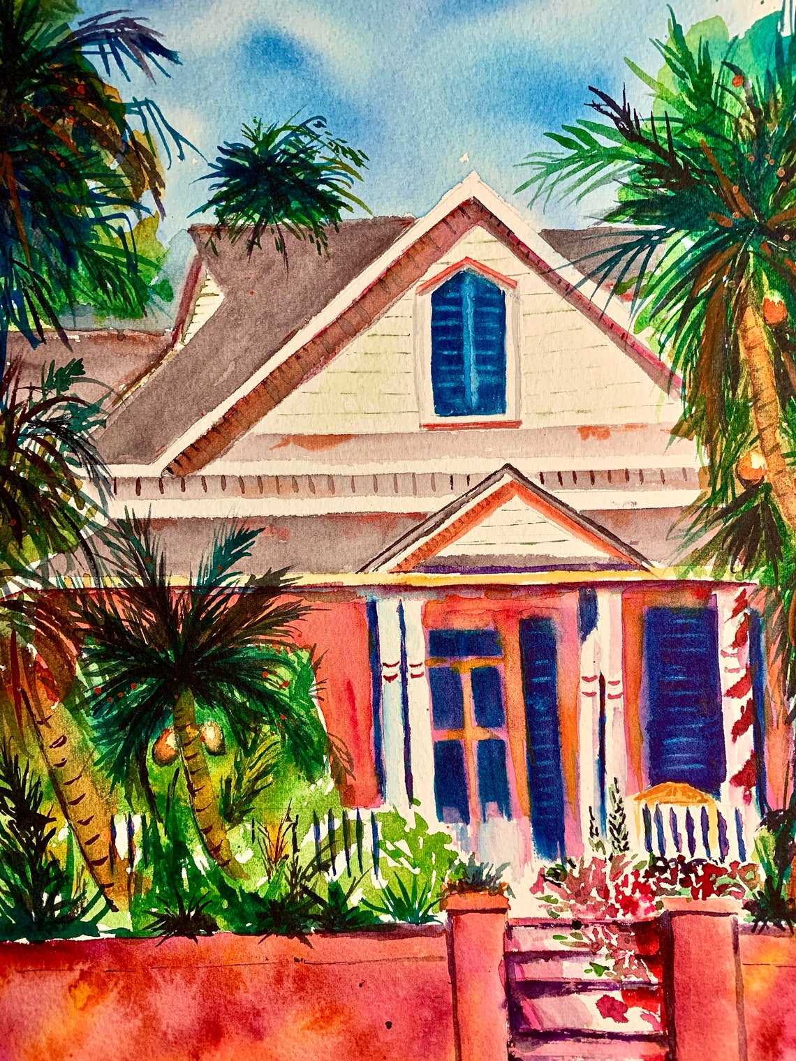 ORIGINAL KEY WEST Art Key West Wall Art Key West House - Etsy