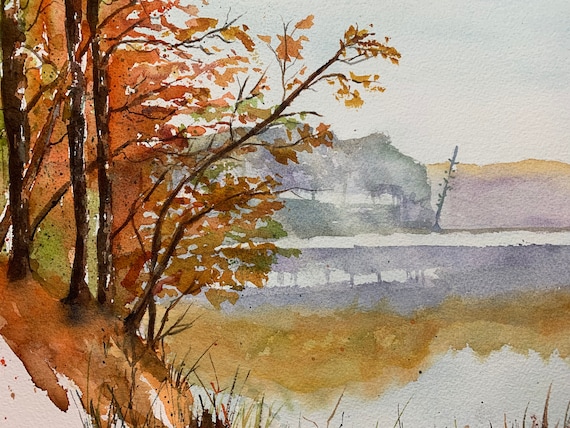 秋の風景 油彩画 秋の風景 油彩画 - メルカリ